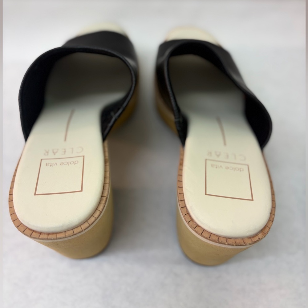 Dolce Vita Heels Womens Size 9 Black Clogs Chunky Heels Open Toe NWOT - Picture 3 of 9